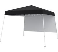 COSTWAY, pabellón pop-up de 3x3 metros, toldo con una pared lateral, mochila portátil y 4 anclajes para el suelo, tienda de jardín impermeable, protección solar, tienda para fiestas, color