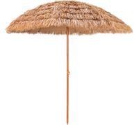 COSTWAY, Parasol hawaiano, diámetro 205 cm, parasol de playa de paja y plástico, parasol de jardín, parasol de paja, parasol de mercado, parasol para terraza