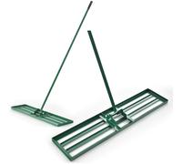 COSTWAY Rastrillo para Nivelar el Césped, 91x 25cm,Mango Ergonómico Green 91×25×170 cm