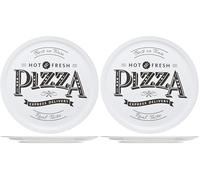 Cosy & Trendy 4562420 hot-fresh Pizza plato, cerámica, Blanco, 30 cm (Paquete de 2)