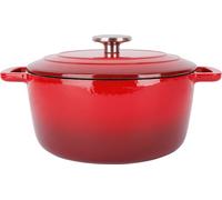 Cosy & Trendy Bräter Fontestic: Cocina tradicional de hierro fundido, color rojo, diámetro de 24 cm / 4,6 litros, esmaltada