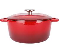 Cosy & Trendy Cacerola con tapa de Hierro fundido esmaltado Ø24 cm - Roja