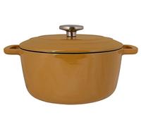 Cosy & Trendy - Olla de hierro fundido esmaltado (4,5 L, ámbar dorado, D24 cm)
