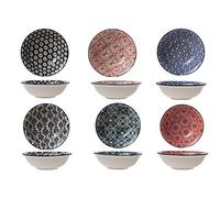 Cosy & Trendy Plato hueco Delirio Assortis-Gres, D15XH4,8 cm, juego de 6