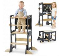 COSYLAND Torre de Aprendizaje Montessori 3 en 1 Convertible con Pizarra