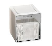 Cotton Ball Holder - Vanity Organizer for Bathroom Storage | Clear Dustproof Dispenser with Pull Out Drawer, Cosmetic Pad Container for Counter Cabinet Shelf Closet Salon Spa Hotel, 4.53x3.74x3.70inch
