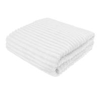 Cottonmarket Manta de 170 x 210 cm, Colcha por Dos Caras, mullida para salón y Dormitorio, Manta de sofá, Manta de Pelo, Color Blanco