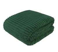 Cottonmarket Manta de 220 x 240 cm, Colcha por Dos Caras, mullida para salón y Dormitorio, Manta de sofá, Manta de Pelo, Verde butano
