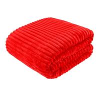 Cottonmarket Manta de 220 x 240 cm, Colcha por Dos Caras, mullida para salón y Dormitorio, Manta de sofá, Manta de Pelo, Color Rojo