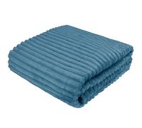 Cottonmarket Manta de 220 x 240 cm, Colcha por Dos Caras, mullida para salón y Dormitorio, Manta de sofá, Manta de Pelo, Color Azul