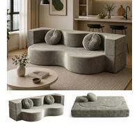 Coubird Sofá Cama 2 plazas pequeño Comodo Gris 200CM Moderno Multifuncional