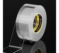 COUMENO Cinta autoadhesiva transparente de 35 mm x 3 m, 0,5 mm de grosor, deflector de aire de alto rendimiento para ventanas y puertas, barrera contra el polvo y el aire, aislamiento adhesivo fuerte.