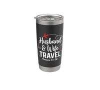Couple Matching Husband And Wife Travel Partners For Life Vaso térmico de acero inoxidable de doble pared