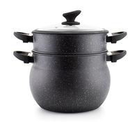 CousCous Agadir - Olla para cocinar al vapor (8 litros, 3 en 1), para inducción con tapa de cristal