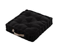 Coussin DE Sol Duo Noir/Lin 45X45X10 cm
