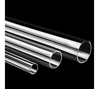 COYOUCO 2 Piezas de Tubos acrílicos Transparentes, Tubo Redondo Tubo plástico 10-18 mm diámetro Exterior y 500 mm de Longitud para Manualidades de Bricolaje, iluminación, pecera,12mm OD