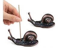 COYUN Quemador de Incienso de Caracol, 2 Pcs Porta Incienso de Metal Bronce, Porta Incienso Vertical Retro, Soporte Incienso Varilla Mini para Decoración del Hogar, Meditación y Yoga, 3,5cm×1,7cm