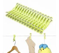 Cozary 30 Piezas Pinzas para Ropa con Gancho, Plástico Pinzas Tender Ropa Estable con Agujero Redondo, Clothes Pegs No Deja Marcas para Ropa Interior Pantalones Camisetas Calcetines Peluche