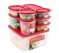 Cozary Recipientes Herméticos para Alimentos con Tapa, 10 Piezas Food Storage Containers, Sin BPA, Meal Prep Containers para Microondas, Congelador