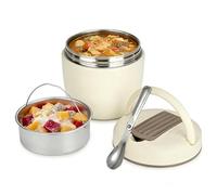 Cozary Termo para Comida Caliente 1200 ml, Recipiente Térmico para Comida, Frasco Acero Inoxidable Contenedor Térmico,Lunch Box con Cuchara Plegable, para Adultos Niños-Sin BPA
