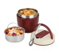 Cozary Termo para Comida Caliente 1200 ml, Recipiente Térmico para Comida, Frasco Acero Inoxidable Contenedor Térmico,Lunch Box con Cuchara Plegable, para Adultos Niños-Sin BPA