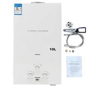 Cozyel 10 L Calentador de agua a Gas GLP Butano Propano 10 litros 20 KW Para el la casa Viaje Caravana Barco Camping Coche