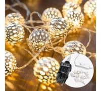CozyHome Guirnalda luces interior marroquíes - 20 LED blanco cálido & 7 M