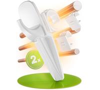 cpba germany Ganchos universales para toalleros electricos de baño - color blanco - conjunto de 2 pcs.