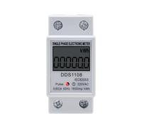 Cpolebev Medidor Digital de Energía Eléctrica DDS1108, Vatímetro Multifuncional con Pantalla LCD, Medidor de KWh, Vatímetro Monofásico, CA 220 V 60 Hz.