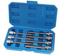 CPROSP 7 Piezas Juego de llaves de Vaso, 3/8'' L110mm, Herramienta para Tornillos Allen de 3-10 mm, Hexágono Interior CR-V con Estuche de Almacenamiento