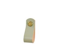 CQAHDSEVF Tiradores de cuero para cajones, Perilla De Piel De Vaca De Latón 2 Piezas Multicolor 60x22x1.8mm(Gray- Bronze Hat)