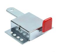 Crabop Cerradura de puerta de garaje resistente, pestillo de acero galvanizado con 8 tornillos para un montaje seguro en la pista izquierda/derecha, hardware de seguridad para el hogar resistente a la