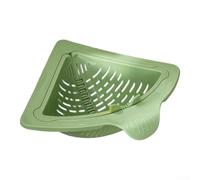 Crabop Cesta magnética para fregadero de esquina de 17,5 cm, color verde | Fuerte soporte magnético, se adapta a esquinas estrechas, sostiene residuos de alimentos, evita obstrucciones