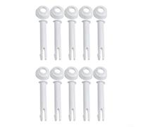 Crabop Juego de pasadores y arandelas de repuesto para alberca de 50 mm de plástico blanco con juntas de goma para una conexión segura sin fugas, kit de mantenimiento fácil de instalar (10 piezas)