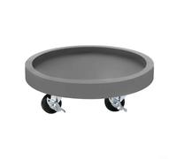 Crabop Organizador de plantas resistente con ruedas, base de rodillo redonda de plástico reciclado de 11 pulgadas para macetas grandes, soporte de jardín interior y exterior, fácil movilidad, blanco