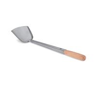 Craft Wok Espátula de wok mediana de acero inoxidable con mango ergonómico de madera, utensilio de cocina asiático tradicional / 732W5