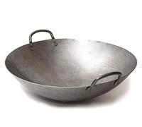 Craft Wok grande y pesado de estilo cantonés en acero al carbono forjado a mano, de 40 cm Wok (fondo redondo)/731W87