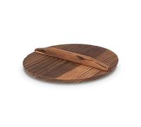 Craft Wok Tapa para woks de 12 pulgadas tradicional cubierta plana de madera asiática utensilios de cocina / 732W323-12 pulgadas
