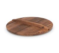 Craft Wok Tapa para woks de 14 pulgadas (35-36 cm) tradicional cubierta plana de madera asiática / 732W323-14in