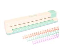 Craftelier - Encuadernadora Manual de 30 Agujeros - Perforadora con 6 Anillas Tonos Pastel - Perfora hasta 5 Hojas - Compatible con Tamaños de A4, A5, A6, A7 - Para Cuadernos y Scrapbooking