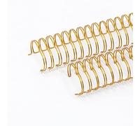 Craftelier - Kit de 2 Espirales de Anillas Dobles para Encuadernar Álbumes, Cuadernos, Agendas o Calendarios | Ideal para Proyectos de Scrapbooking y Manualidades | Ø 3,17 cm (1.25") - Color Dorado