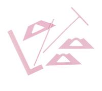 Craftelier - Kit Reglas y Escuadras de Encuadernación | Herramientas Básicas para Proyectos de Scrapbooking, Manualidades y Encuadernación | Incluye Regla en L, Regla en T y Escuadras | Color Rosa