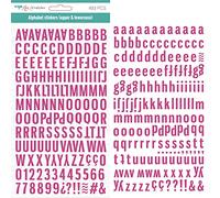 Craftelier - Pegatinas Autoadhesivas de Alfabeto con Letras Mayúsculas y Minúsculas, Números y Caracteres Especiales para Decoración de Proyectos de Scrapbooking y Manualidades | Color Rosa Chicle
