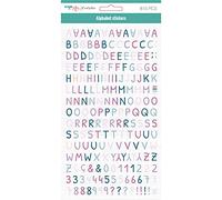 Craftelier - Pegatinas Autoadhesivas de Alfabeto con Letras Mayúsculas y Minúsculas, Números y Caracteres Especiales para Decoración de Proyectos de Scrapbooking y Manualidades | Colores Invernales