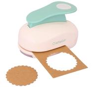 Craftelier - Perforadora de Círculos Festoneados Manual 3" (7,62 cm) de Diámetro, Apta para Papel y Cartulina Ideal para Scrapbooking y Manualidades, Tamaño 16 x 10 x 10,5 cm