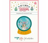 Craftelier - Troquel con Forma de Shaker Bola de Nieve de la Colección "All You Need Is Christmas" | Compatible con Diversas Máquinas de Troquelado | Tamaño Aproximado 7,40 x 9,10 cm (2,91" x 3,58")