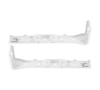 CRAFTHROU 2 Piezas Soporte para Riel de Cortina de Tres Vías en Hierro y Abs Blanco Fijación Lateral Segura para Montaje en Pared y Techo en Decoración del Hogar