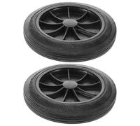 CRAFTHROU 2piezas Ruedas Gruesas para Cubos de Basura Repuesto Resistente y Duradero para Contenedores Exteriores Accesorios para Cubos Reciclaje y Basura