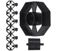 CRAFTHROU 7 Conjuntos Rueda Dispensadora de Cinta, Recambio de Rueda para Dispensador de Cinta, Plástico Negro, Accesorio de Soporte Móvil, para Escuela y Viaje