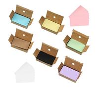 CRAFTHROU 800 Unidades Tarjetas de Escritura Manual para DIY con Papel Kraft para Mensajes Personales y Proyectos Creativos Escolares Color Aleatorio